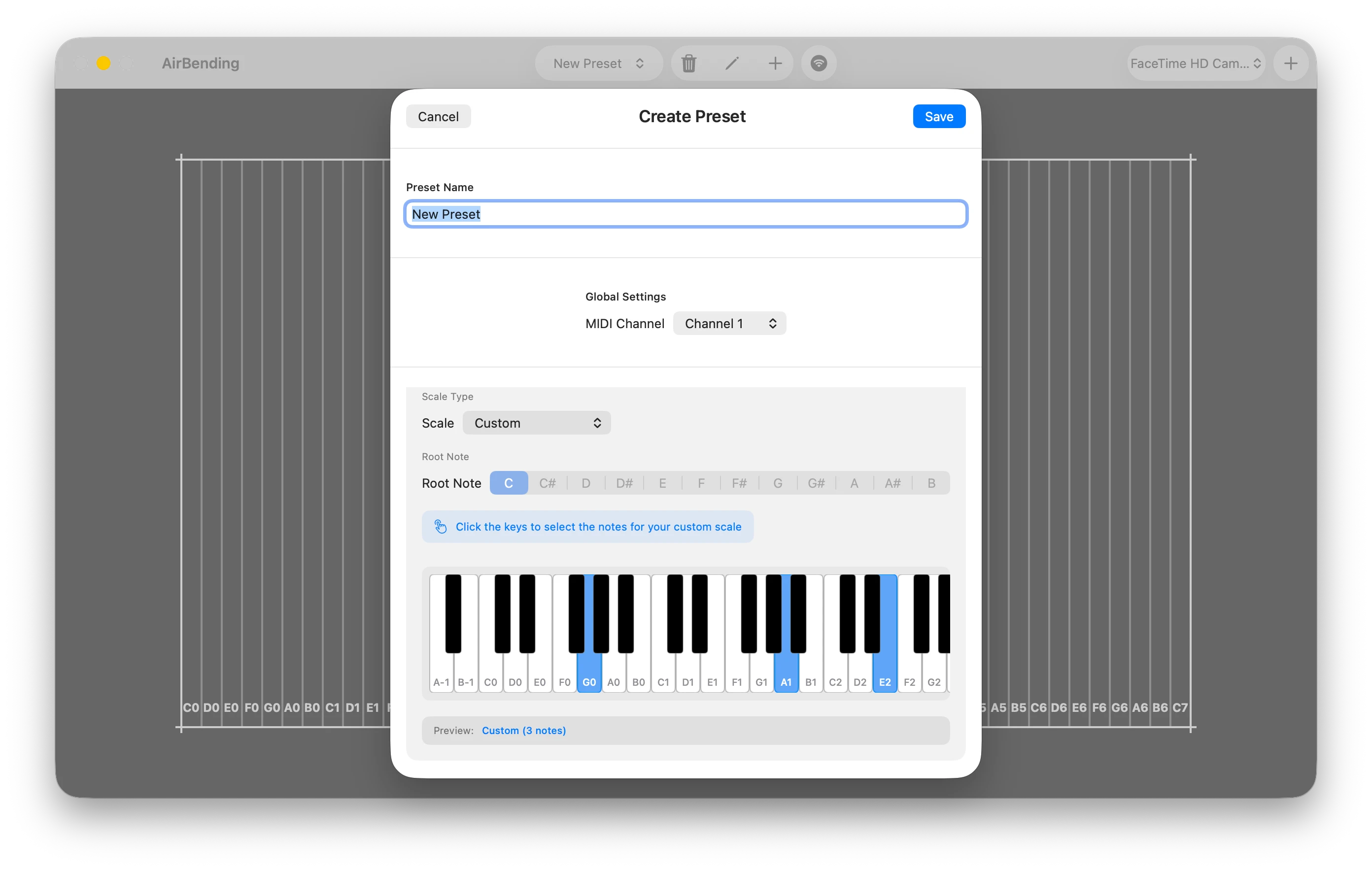 Musical Scale Selection
